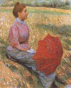 Federico zandomeneghi Lady in a Meadow painting